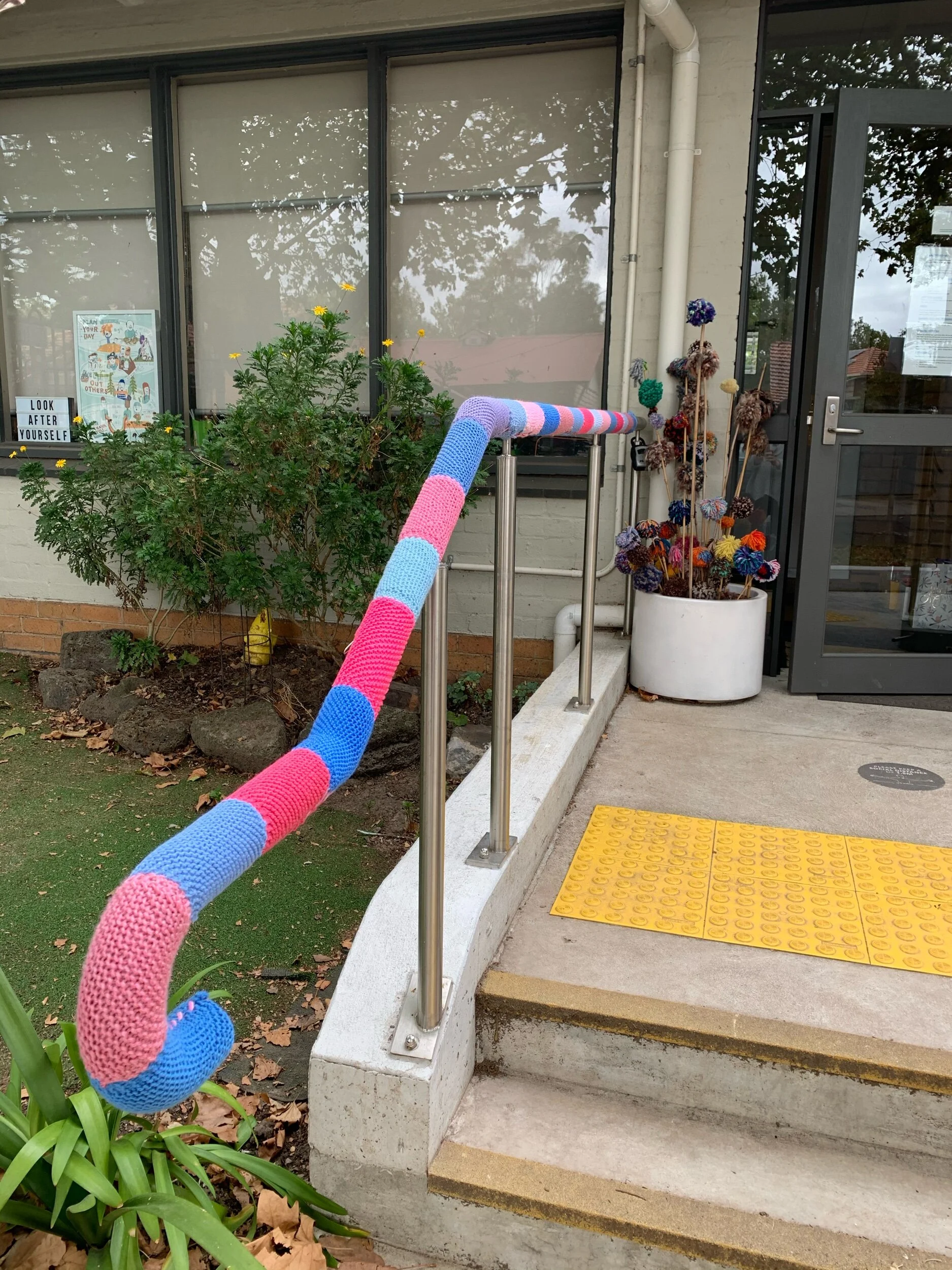 Yarn bombing