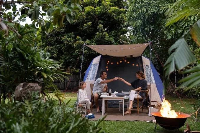 Backyard camping