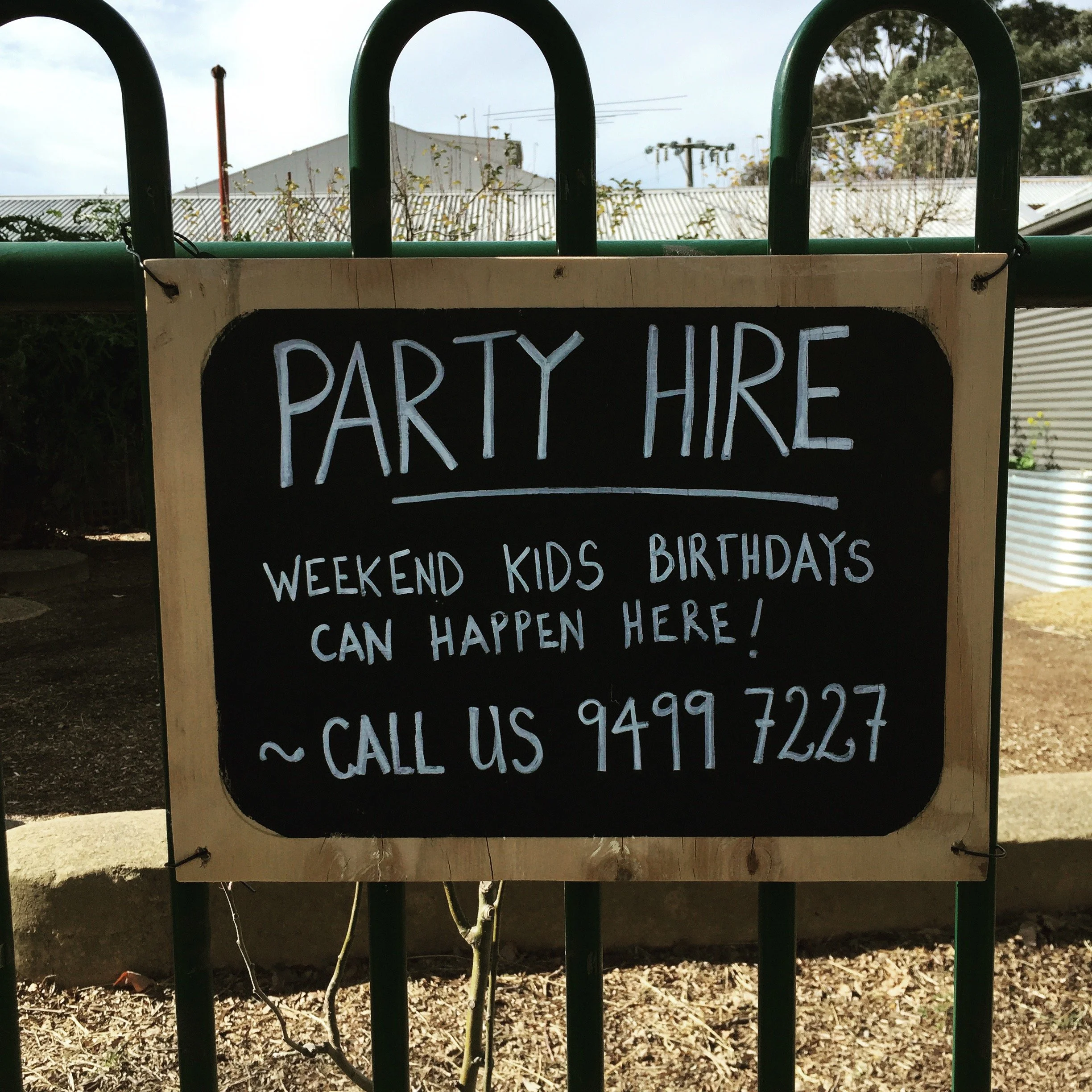 Birthday party hire
