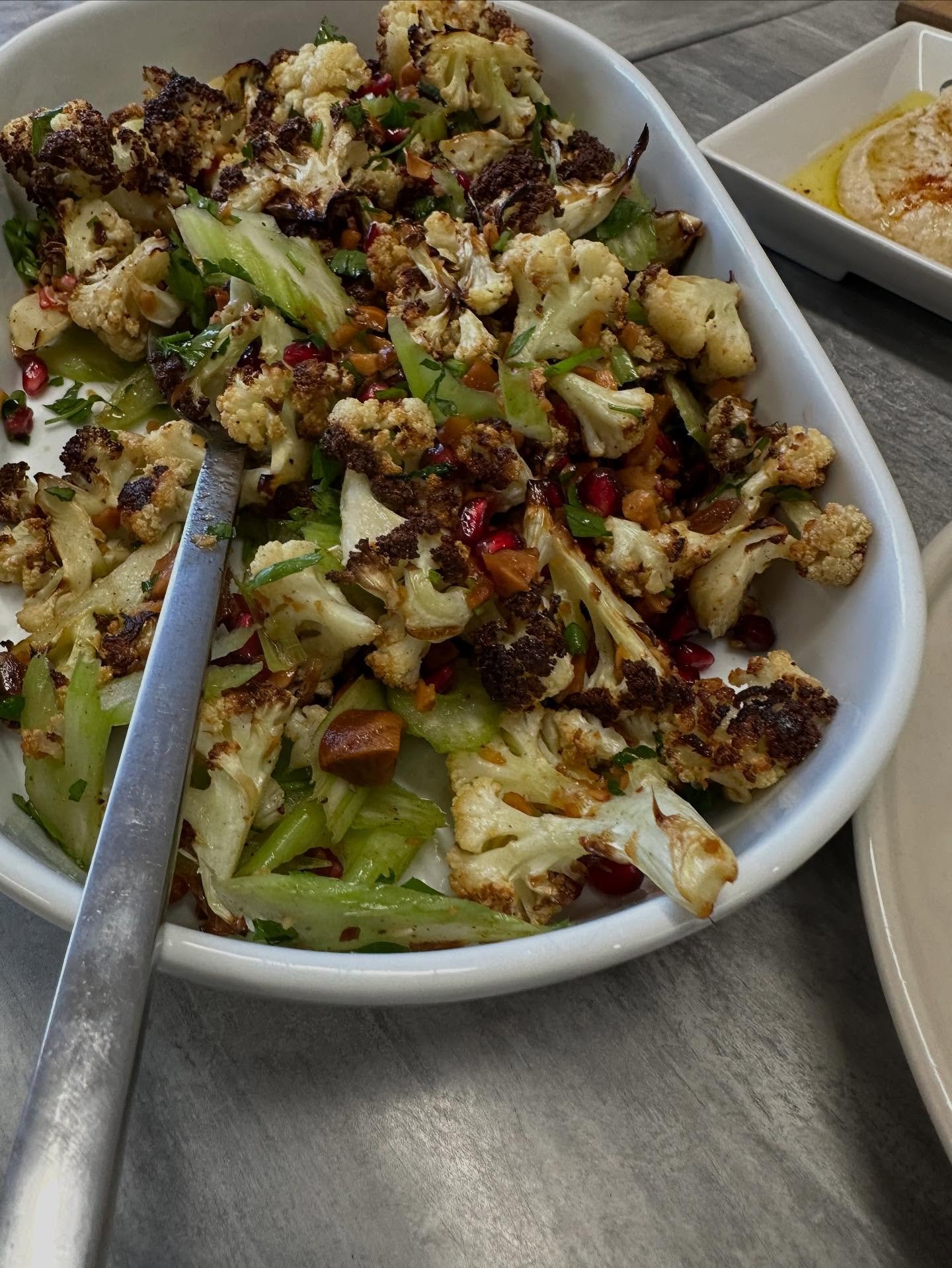 Yum &hellip; garden to plate last week featured cauliflower and pomegranate! #gardentoplate #communitycooking #neighbourhoodhouse