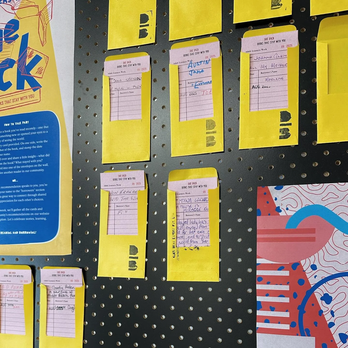 Adult Learners Week (and month) starts in September and we&rsquo;re making a fun little installation for Fairfield Library called &lsquo;Due Back&rsquo;. Revisiting a bit of library memorabilia and asking people to document &lsquo;books that stay wit