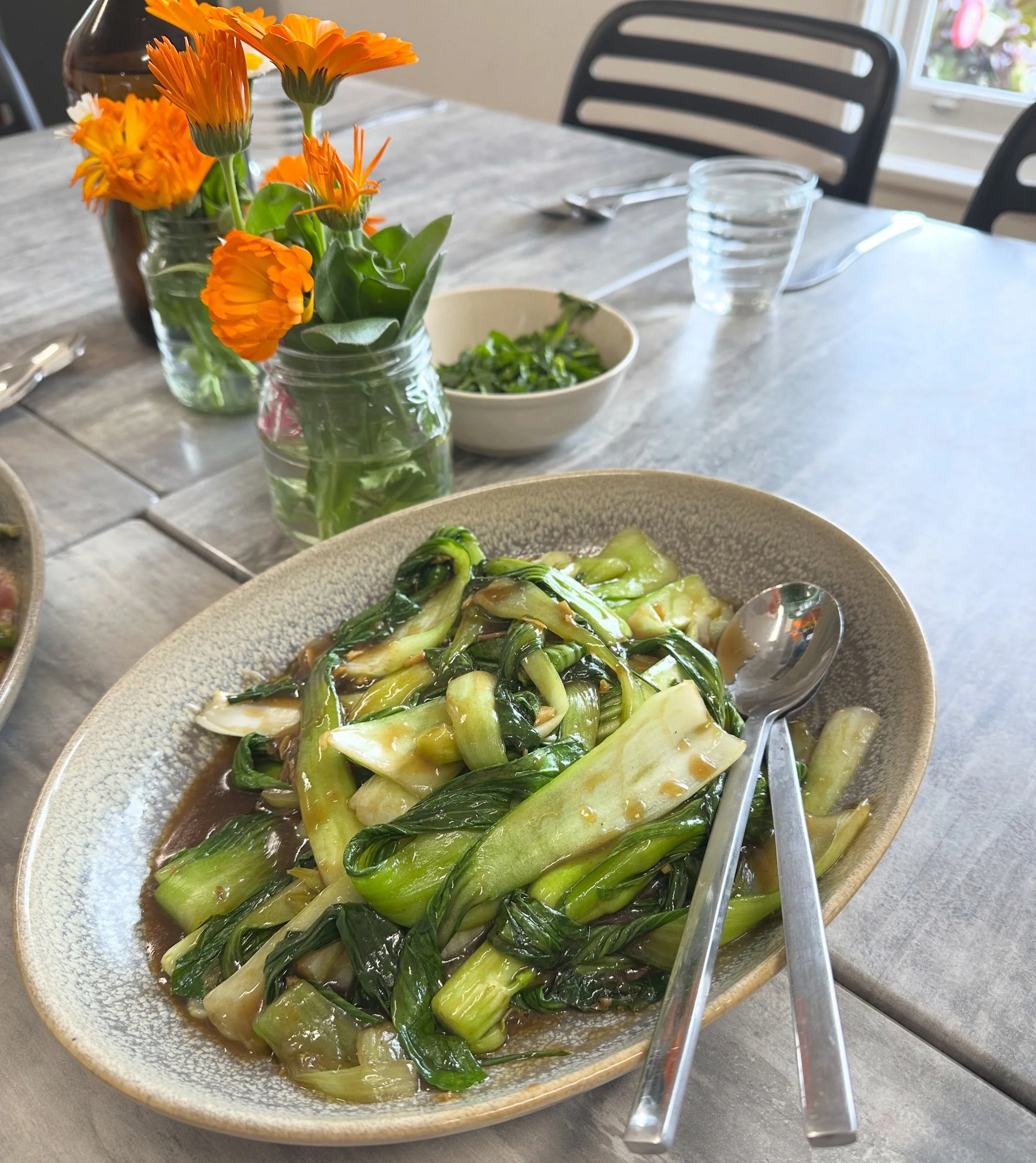 Bok choy with ginger - recipe