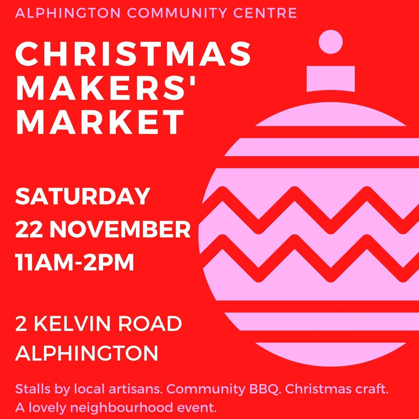 Join us tomorrow for our annual Christmas Makers' Market! After another great year at ACC we can't wait to celebrate with our local community #christmasmarket #neighbourhoodhouse #darebin #alphington