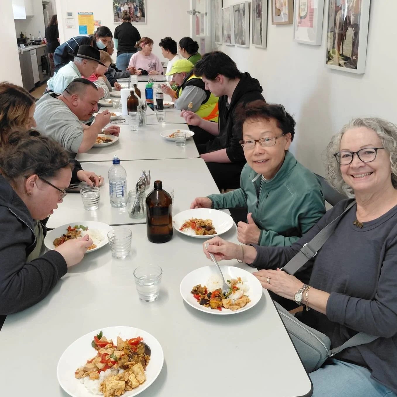A lovely community lunch today &hellip; good food and good company. #communitylunch #Alphington #neighbourhoodhouse we ate mapo tofu, spicy eggplant and pepper chicken stir fry - yummo!