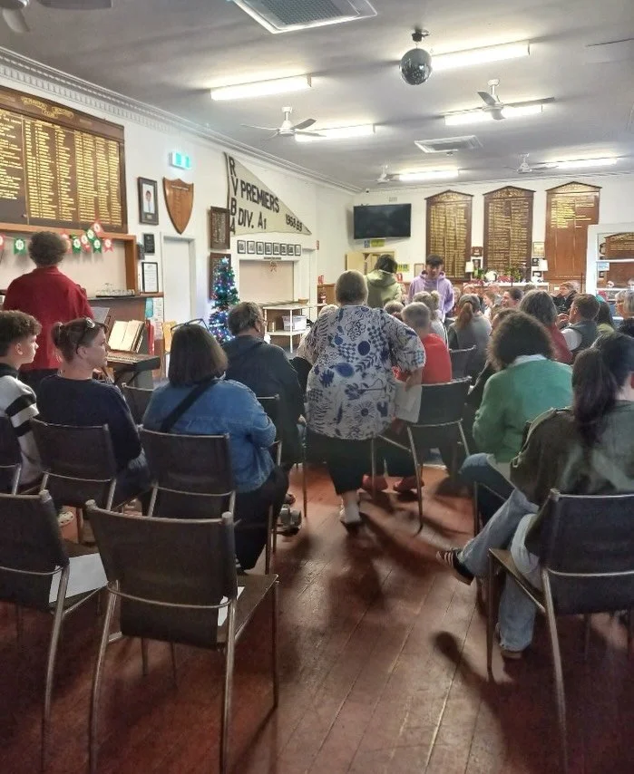 Lovely to see so many locals at the Alphington Christmas Carols last night. Thanks to all the volunteers who play music, sing and organise this event each year and thanks also to Alphington Bowls Club who generously host. The $279.50 raised in commun