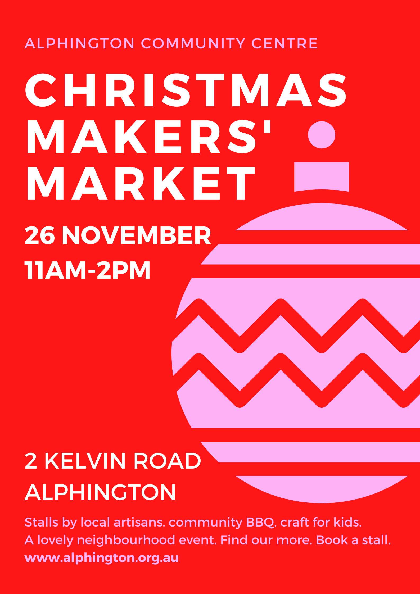 Christmas makers market — Alphington Community Centre