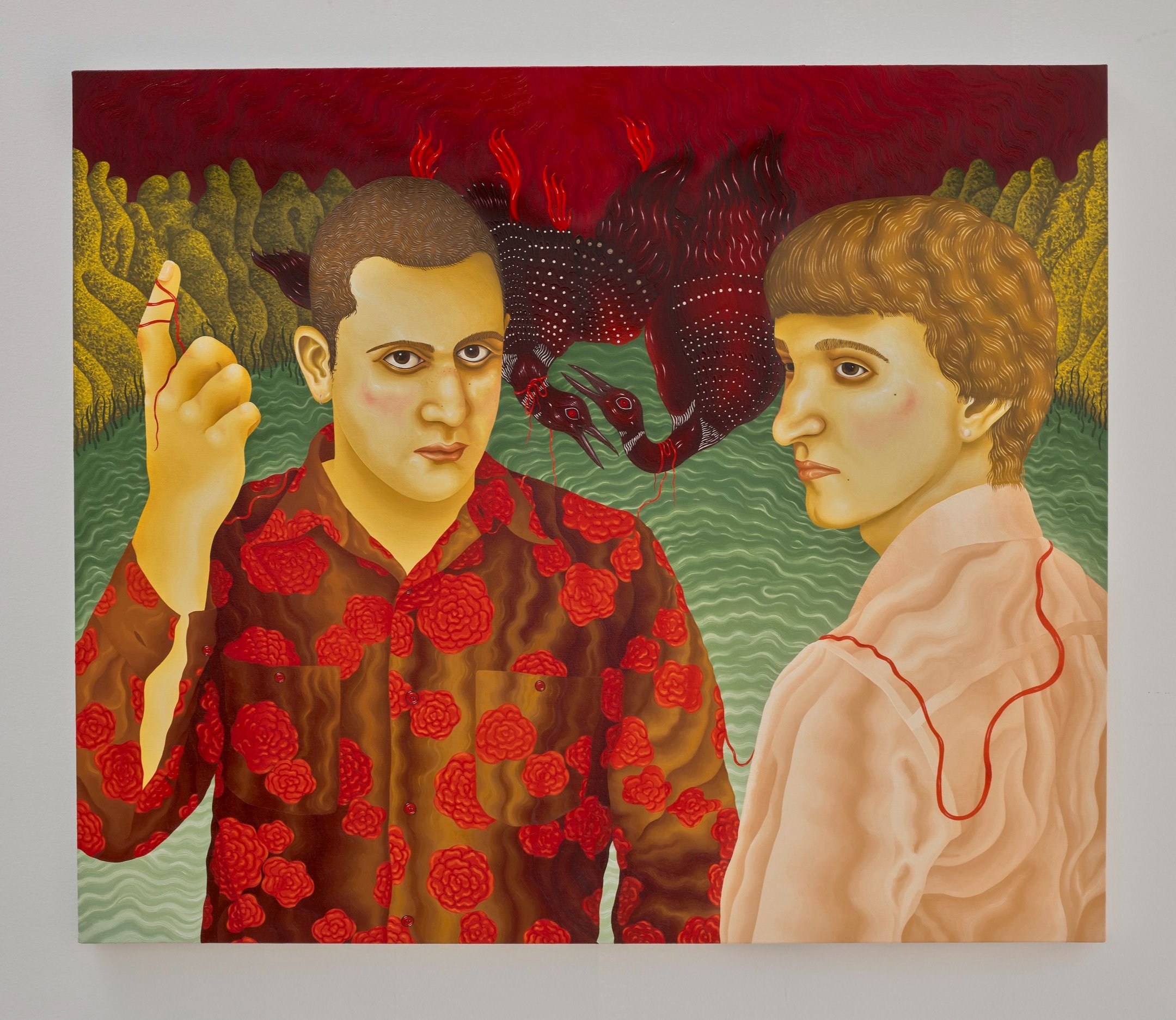   Testigos, Jordan y Francis , 34” x 40”, oil on canvas, 2022     