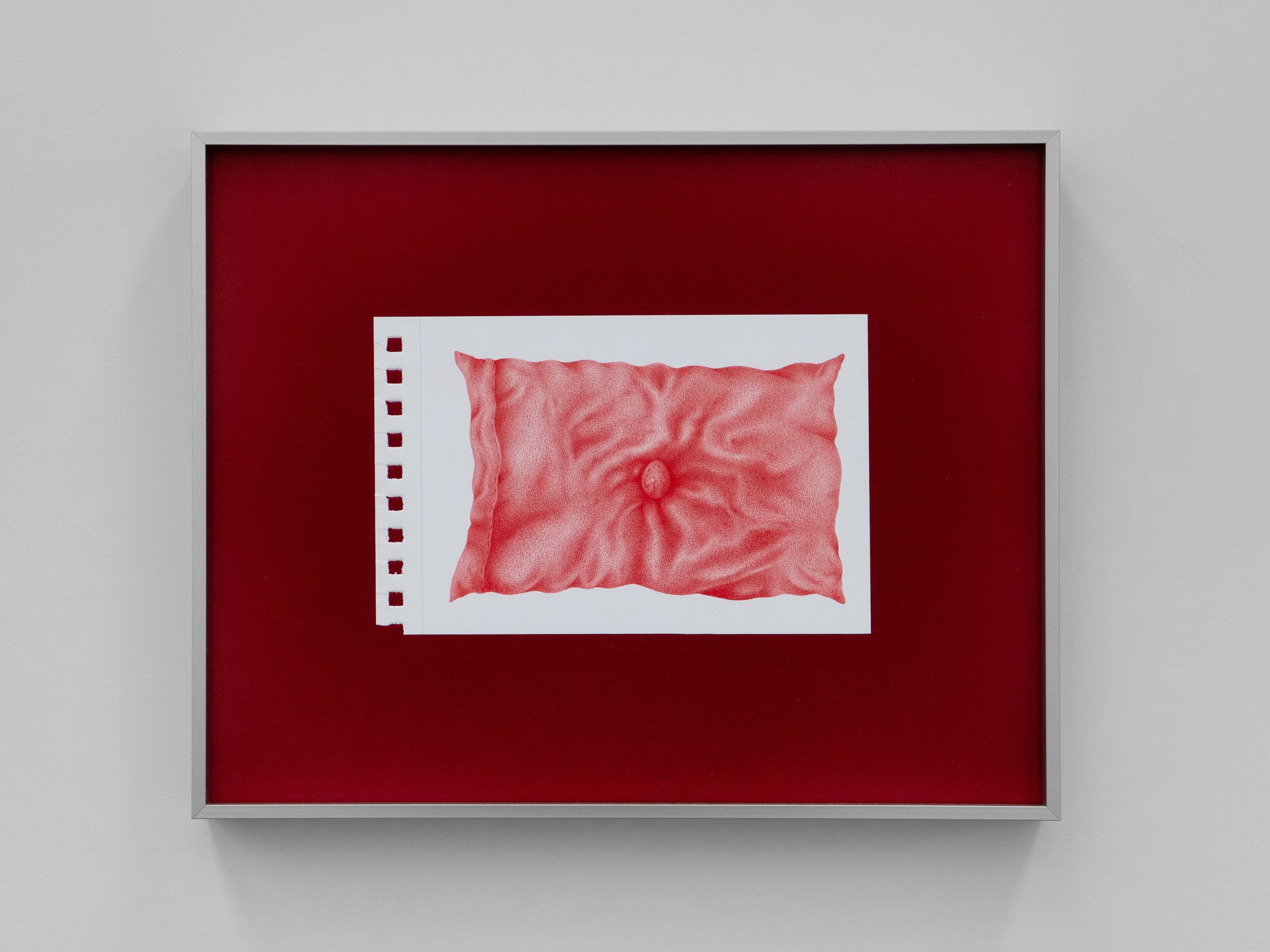   Almohada , 10.9” x 13.6”, colored pencil on paper, 2026 