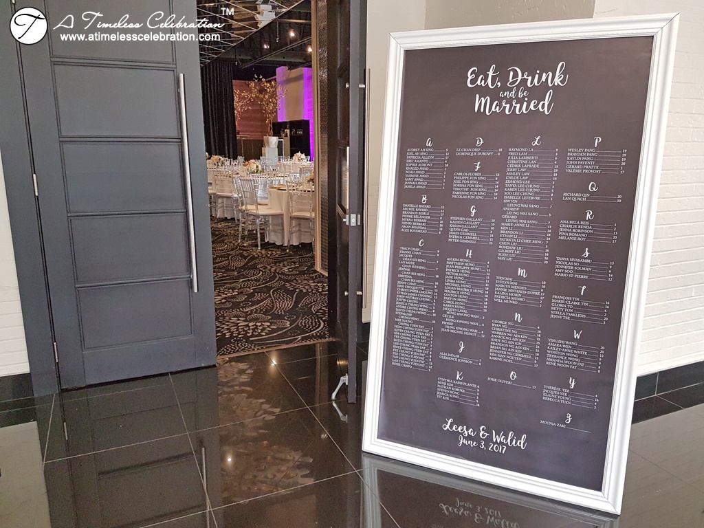 Montreal Wedding Reception Floor Seating Chart at Plaza Antique Montreal