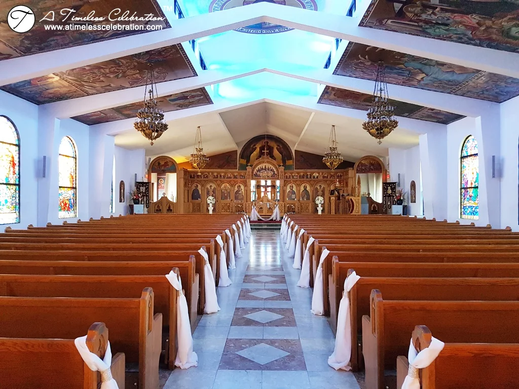 Montreal Wedding Ceremony Decorations & Flowers St Michael’s Greek Orthodox Church