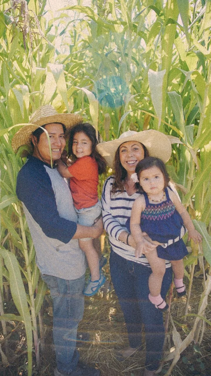 Chef Elias and Chef Mollie with their children.
