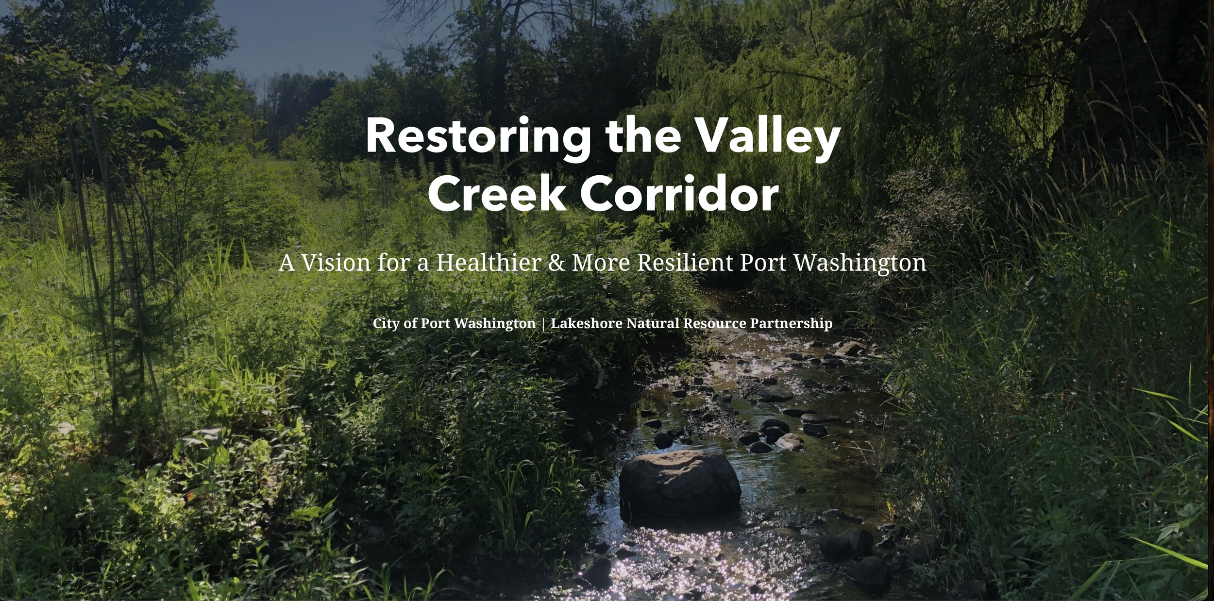 Valley Creek Corridor Restoration: Reconnecting Port Washington to Lake Michigan