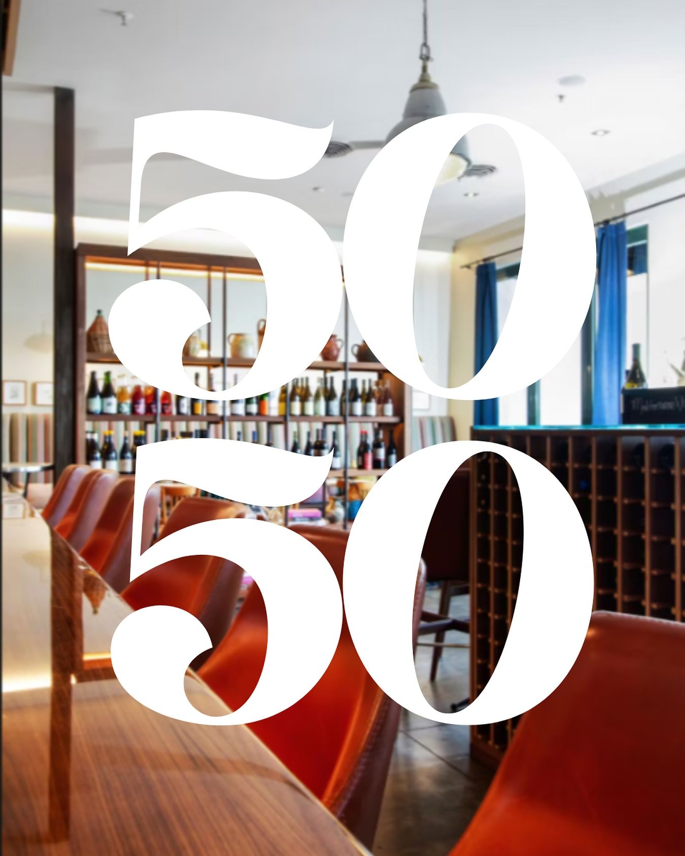 Introducing the 50/50 format!&nbsp;&nbsp;

For those who like to plan in advance - you can now book a table on Resy.com ( up to 14 days in advance) - half of the restaurant for you.
For those who like to have spontaneous get together with friends and