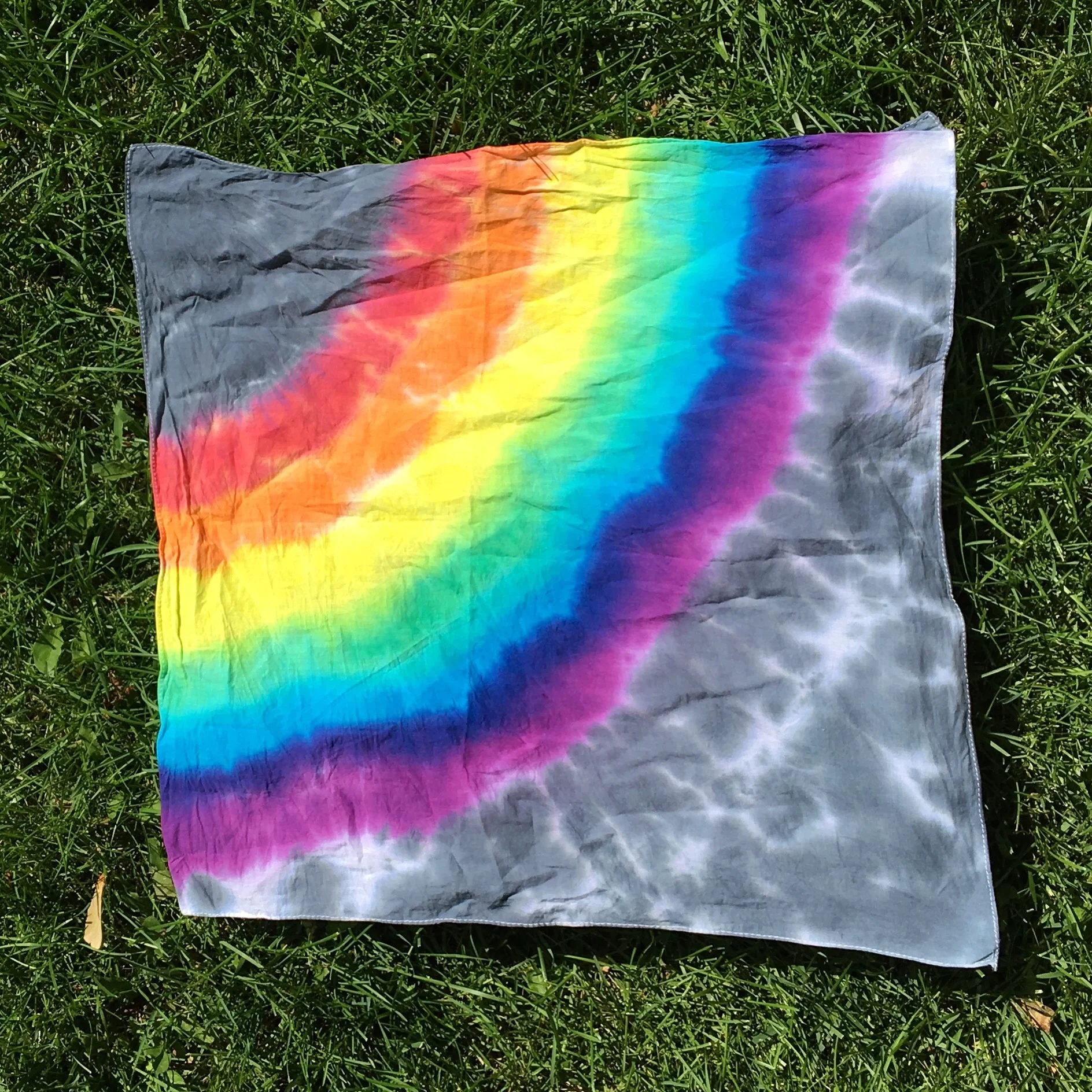 Black/Rainbow Stripe Bandana