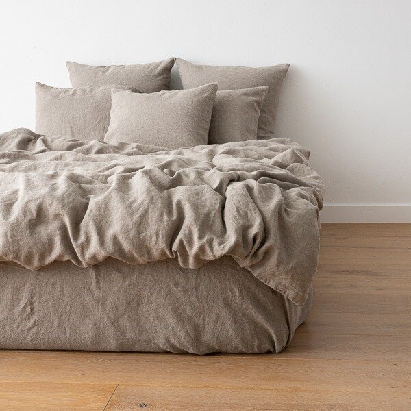 STONEWASHED LINEN DUVET COVER NATURAL
