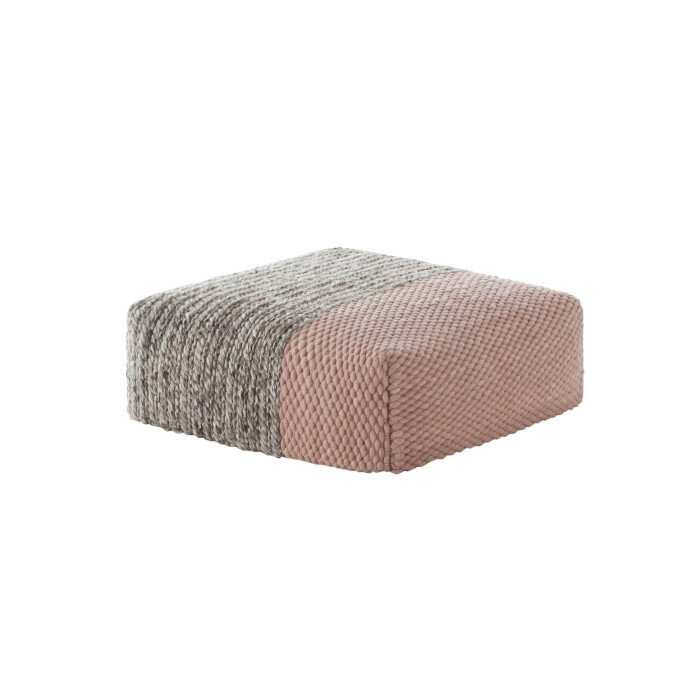 MANGAS SPACE PLAIT SQUARE POUF PINK