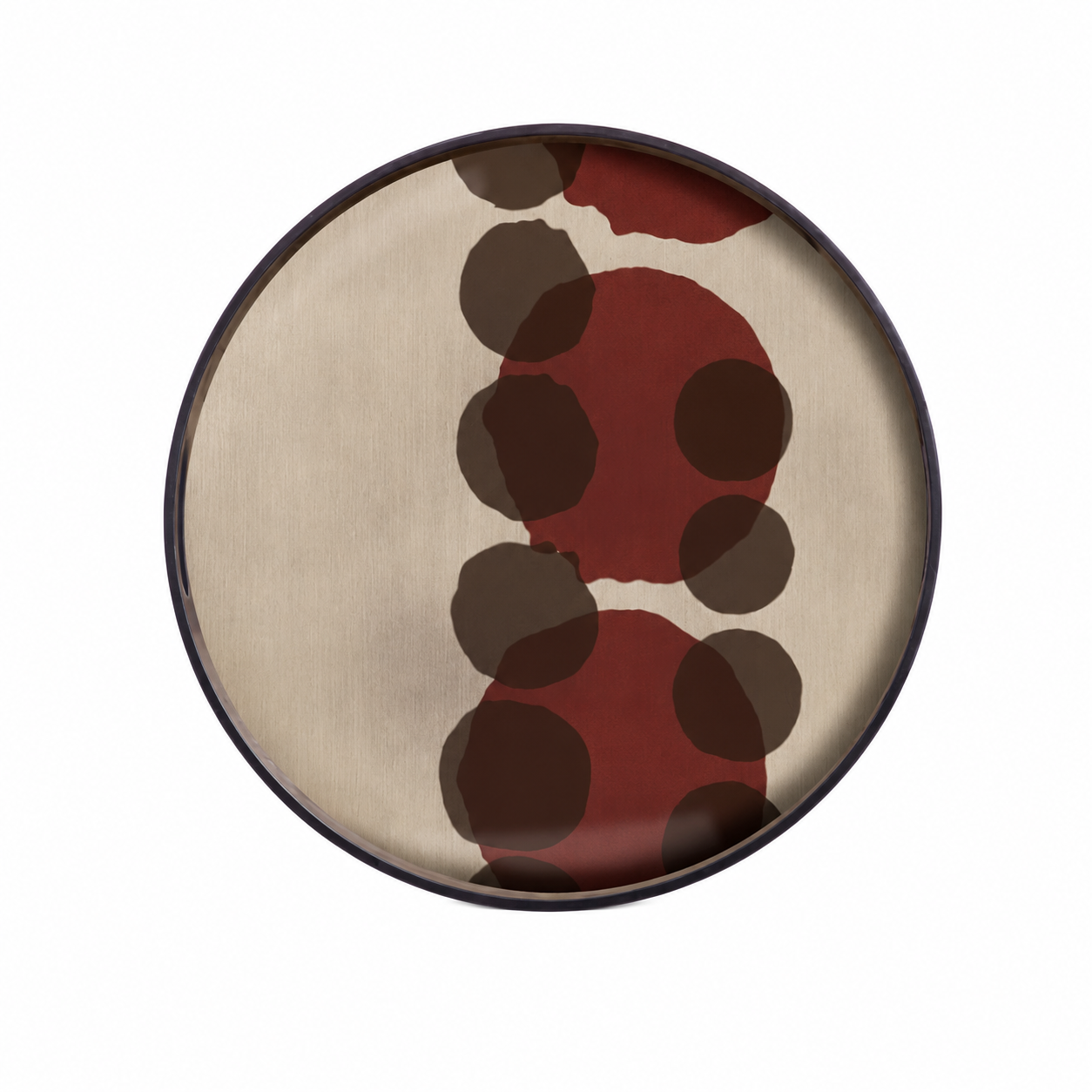 LAYERED DOTS GLASS TRAY