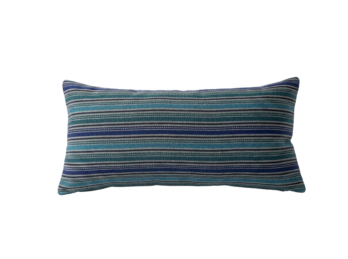 BLUE HUE STRIPED PILLOW