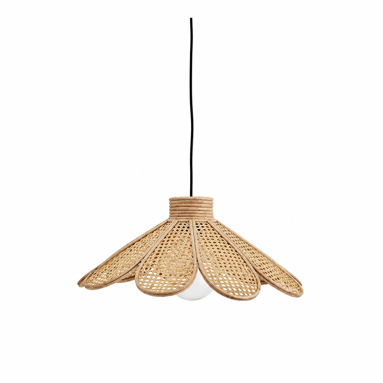 RATTAN FLOWER LAMP