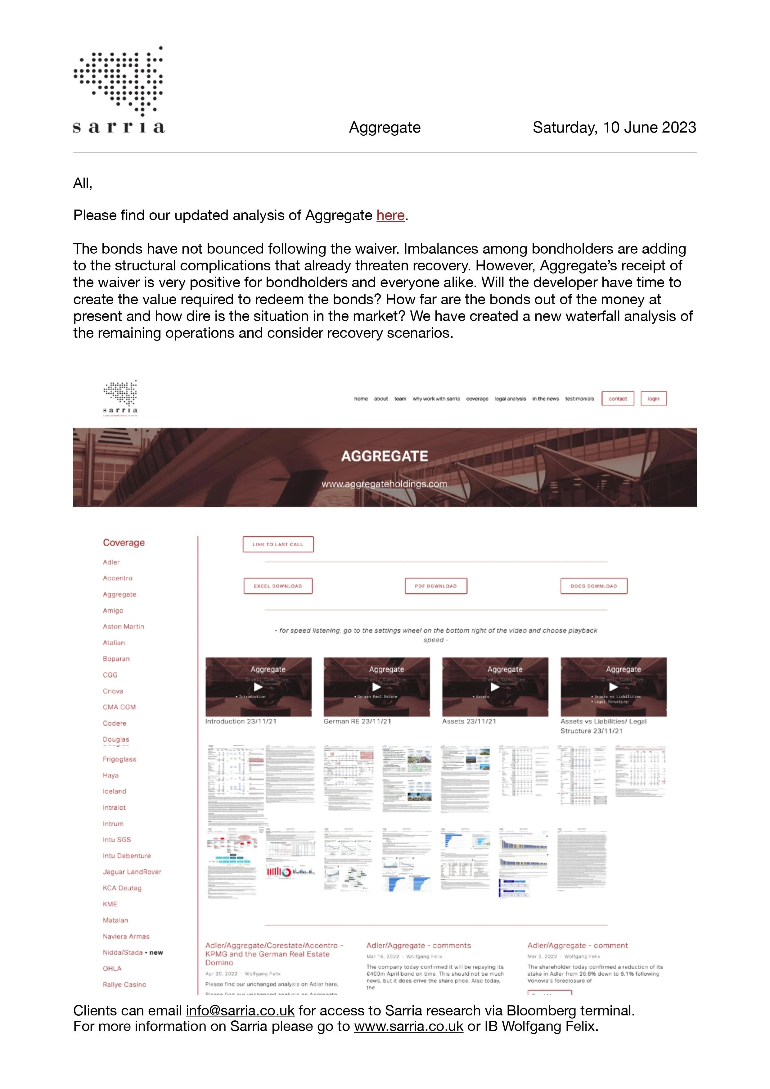 Aggregate Credit Research, Analysis, Capital Structure