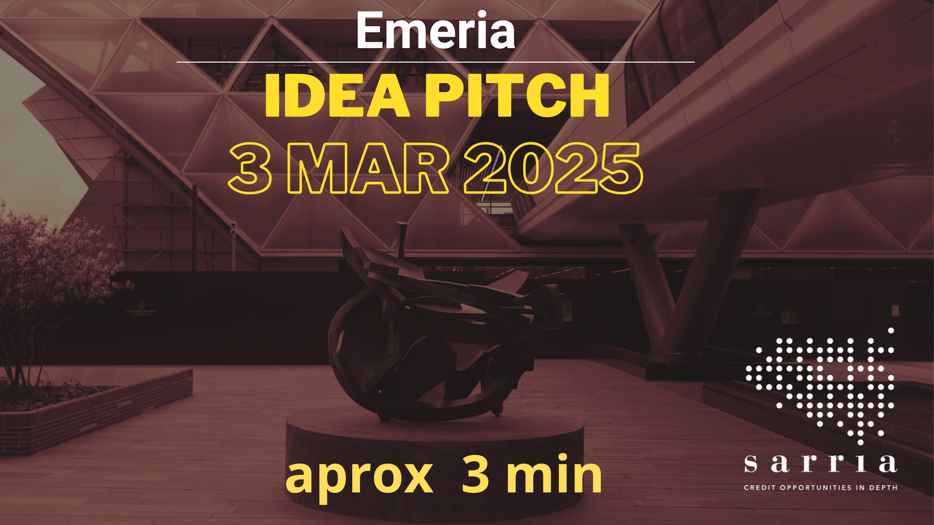 Emeria Idea Pitch Video Now Available