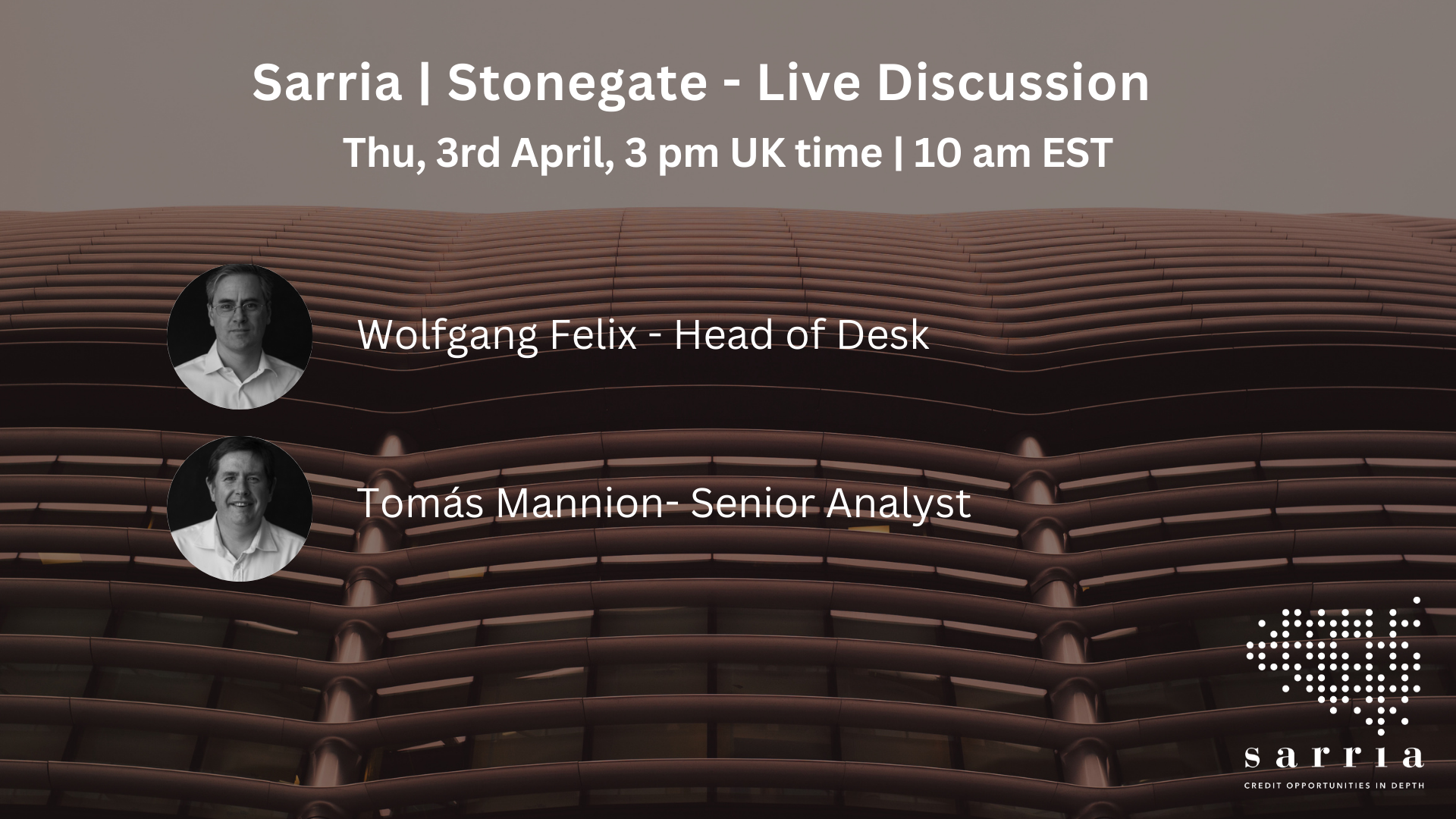 Sarria | Stonegate - Live Discussion + Q&amp;A