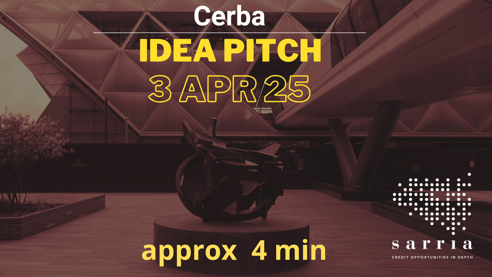 Cerba Idea Pitch Video Now Available