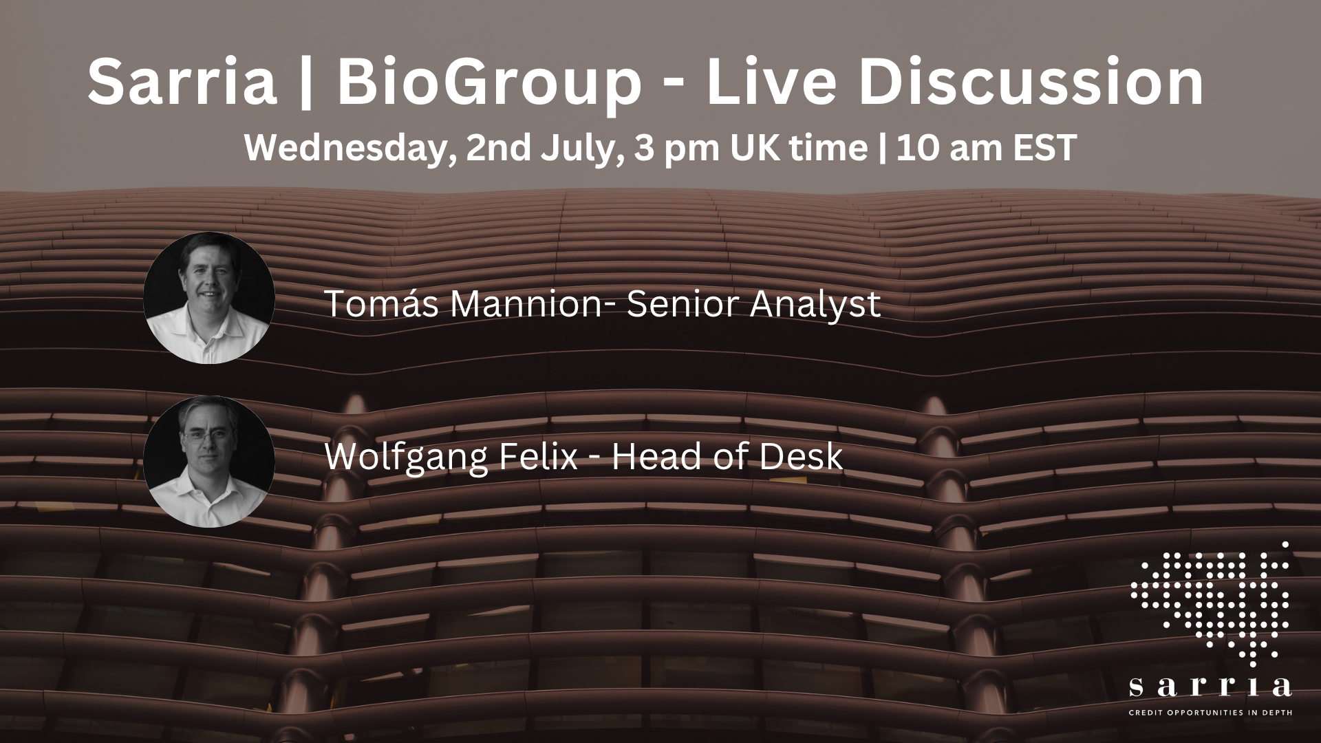 BioGroup Live Discussion is now available on the website