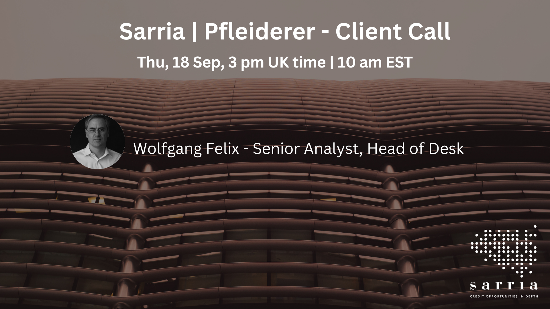 Pfleiderer Client Call Update is now available on the website