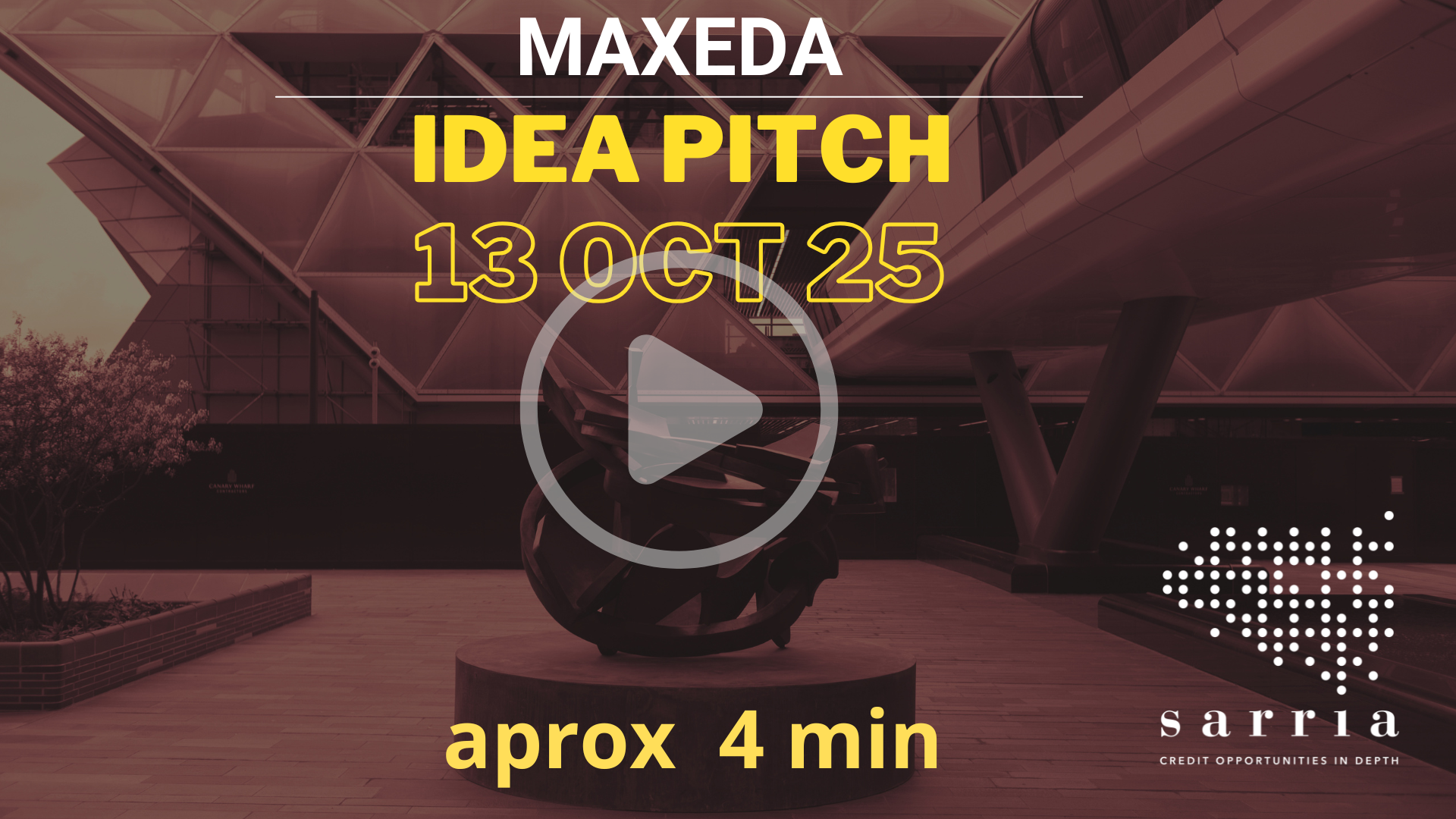 Maxeda Idea Pitch Video Now Available