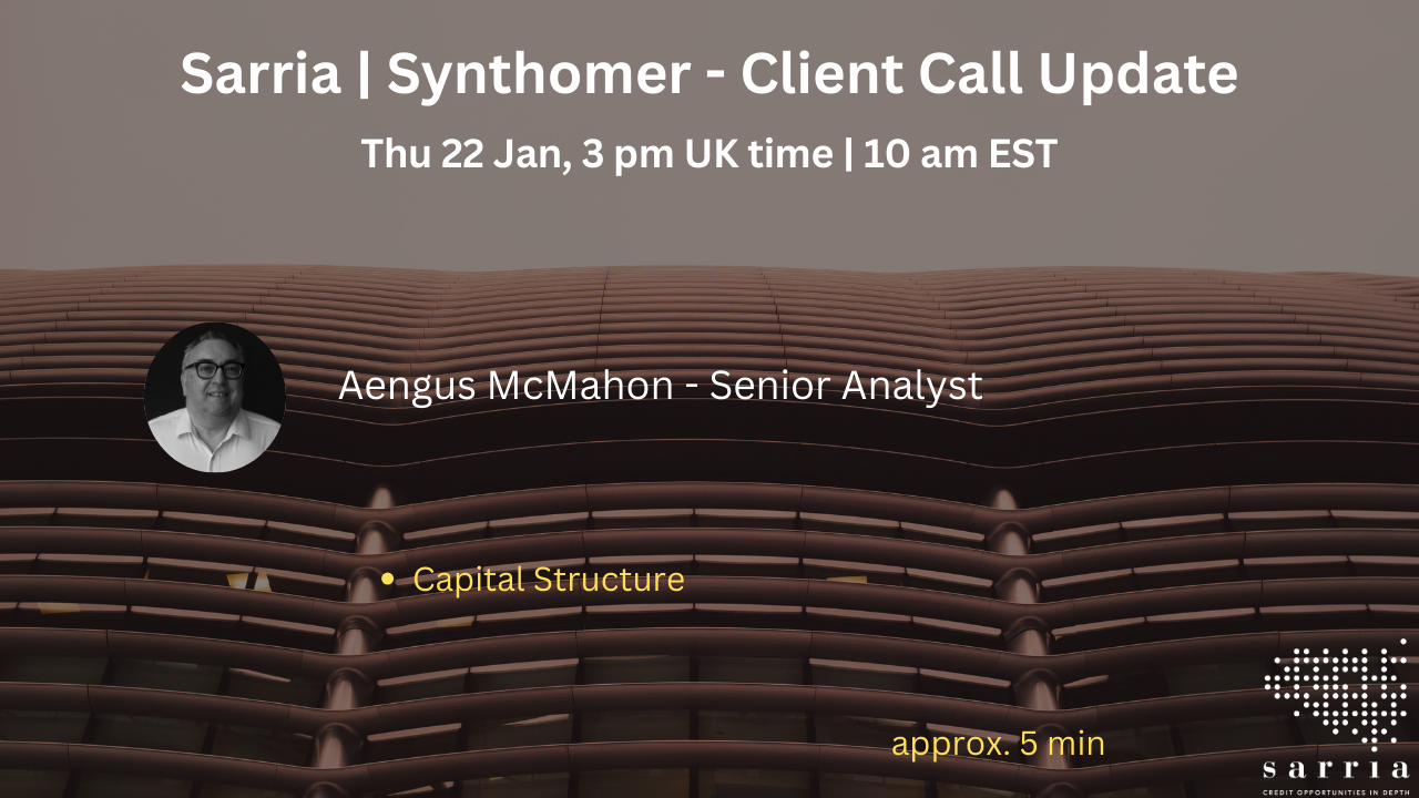 Synthomer Client Call and Presentation are now available on the website.