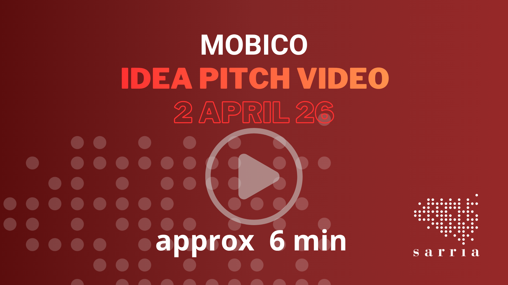 Mobico Idea Pitch Video Now Available