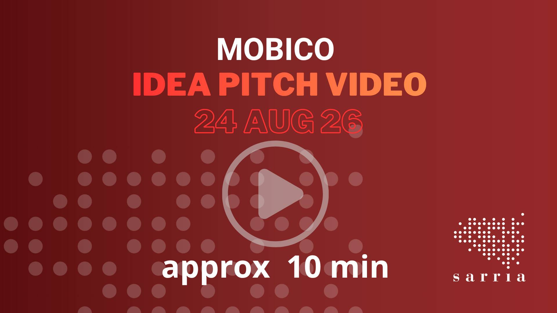 Mobico Idea Pitch Video Now Available