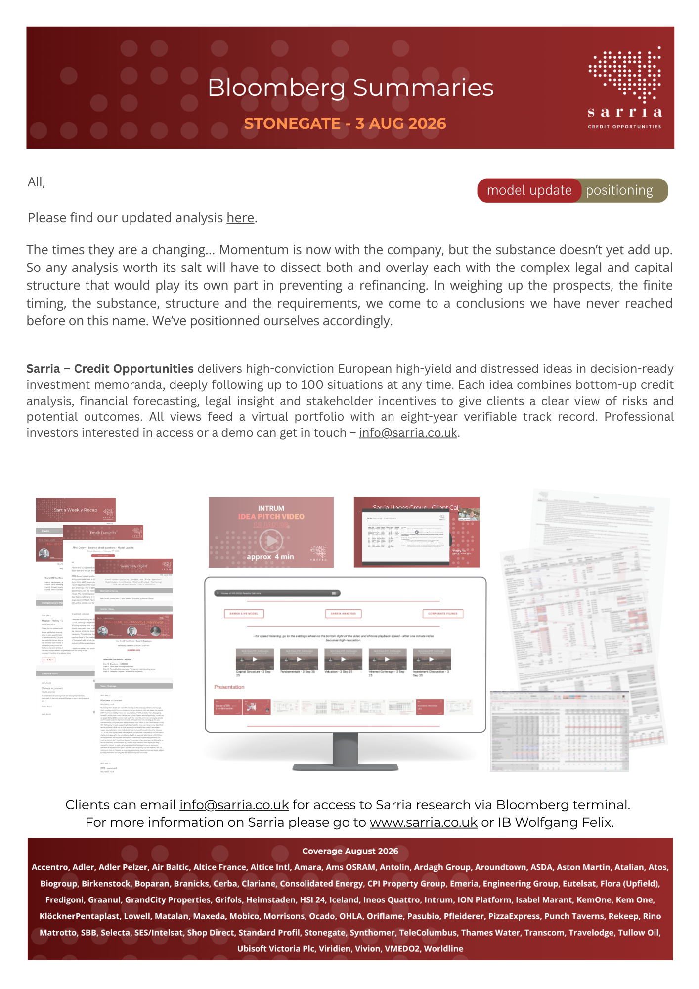 Stonegate Credit Research Analysis, Capital Structure, Legal Analysis.