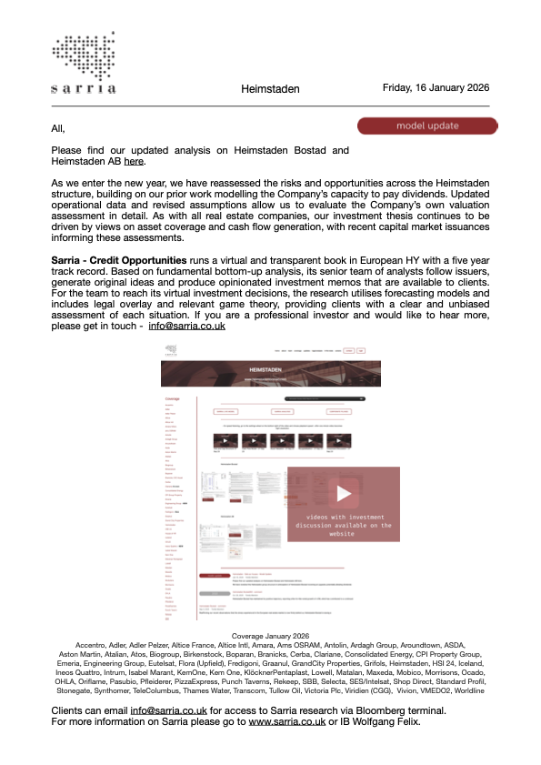 Heimstaden Credit Research, Analysis, Capital Structure