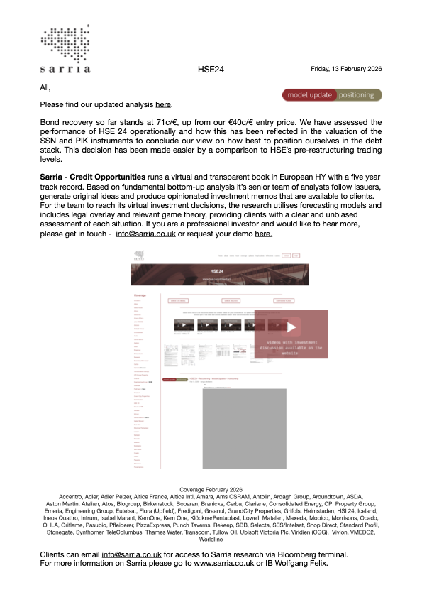 HSE24 Credit Research Analysis, Capital Structure