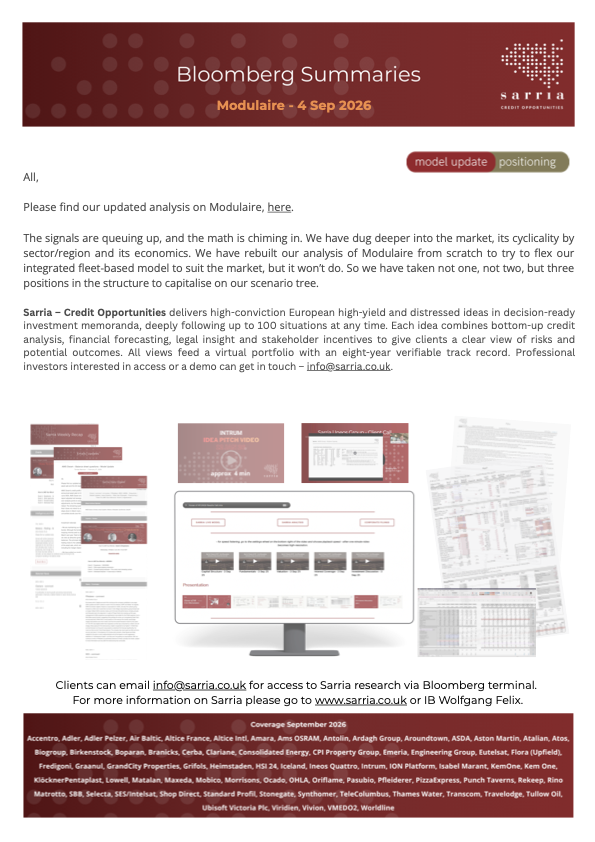 Modulaire Credit Research Analysis, Capital Structure, Legal Analysis