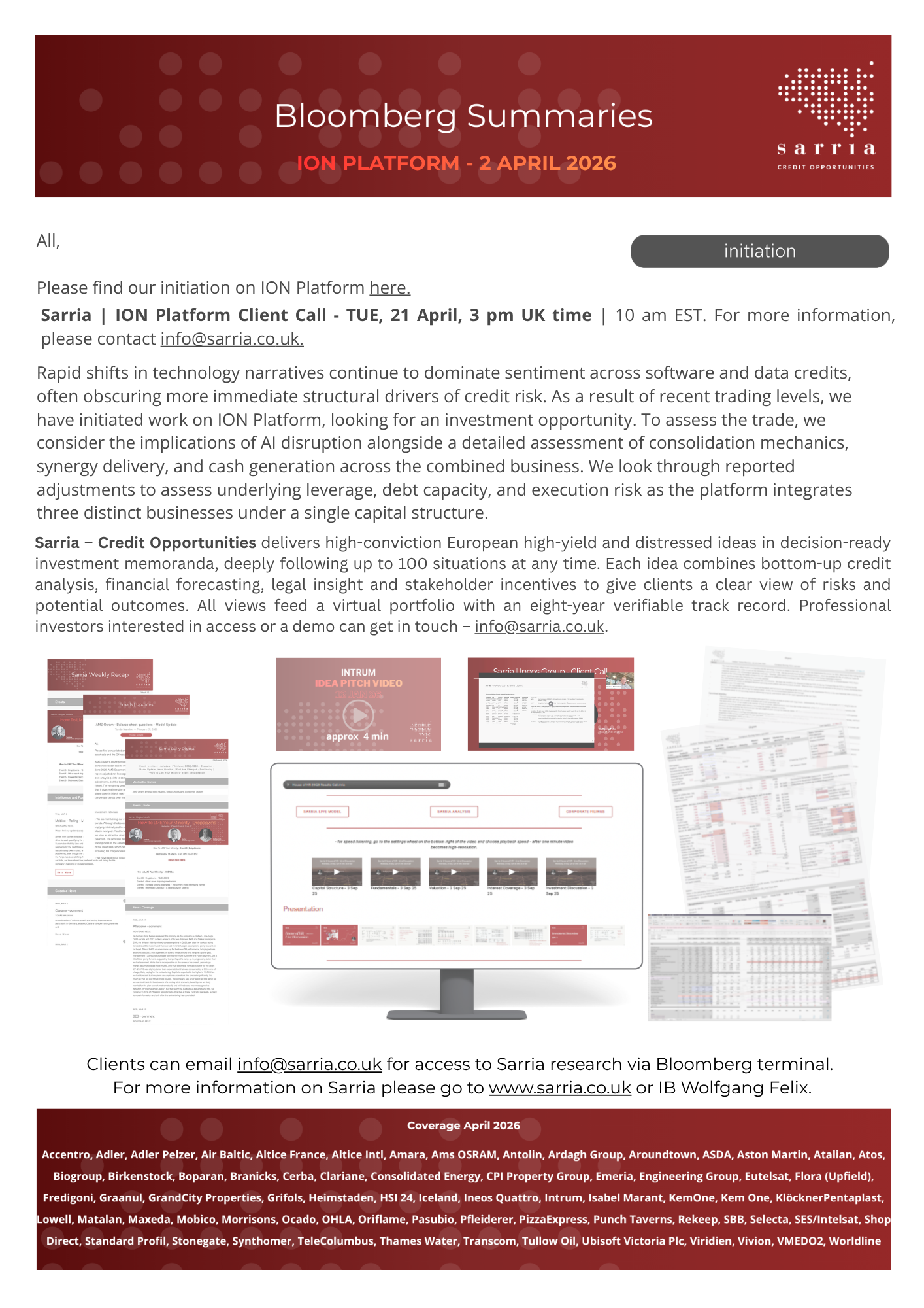 ION Platform Credit Research Analysis, Capital Structure