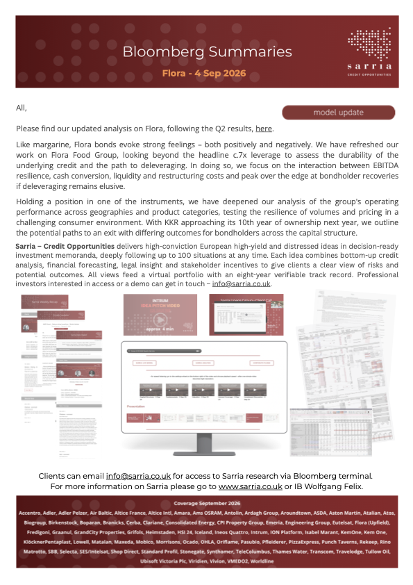 Flora Credit Research Analysis, Capital Structure, Legal Analysis