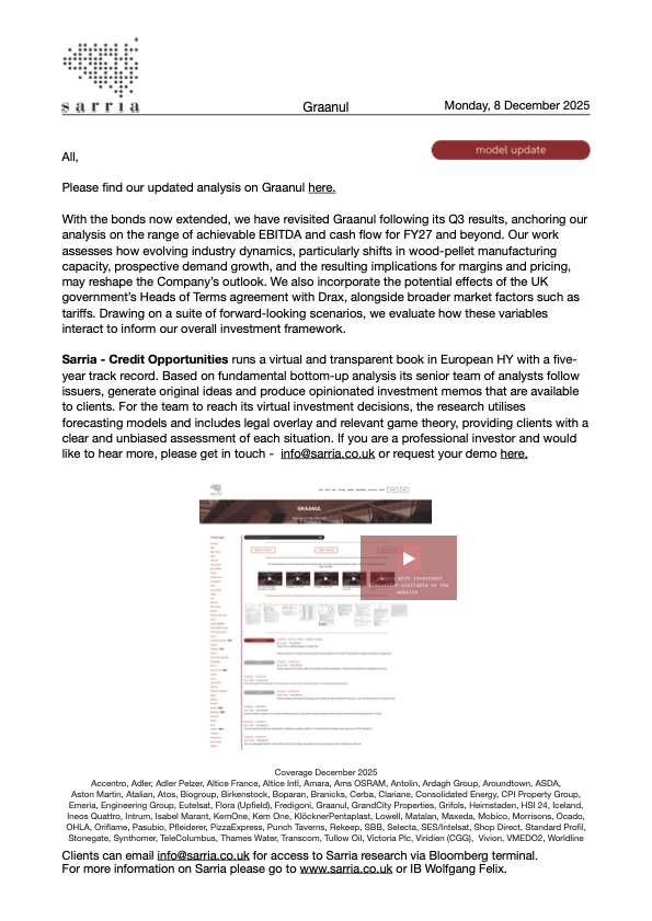 Graanul Credit Research, Analysis, Capital Structure