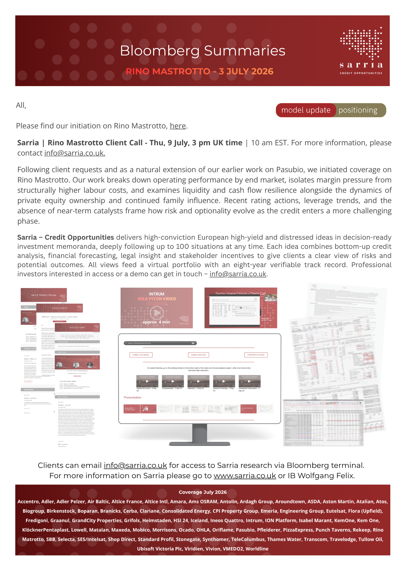 Rino Mastrotto Credit Research, Analysis, Capital Structure, Legal Analysis