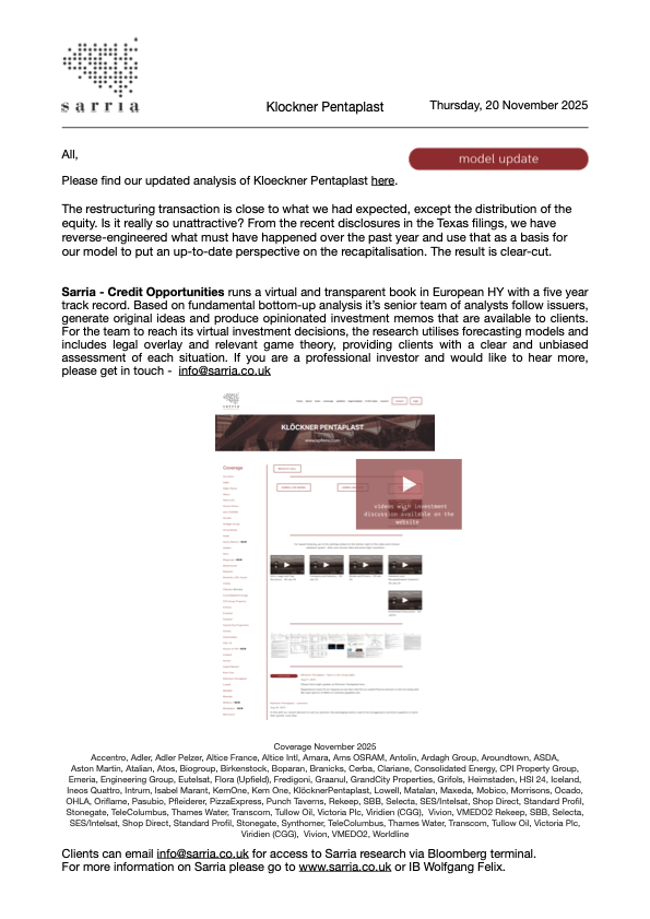 Klockner Pentaplast Credit Research Analysis, Capital Structure.png