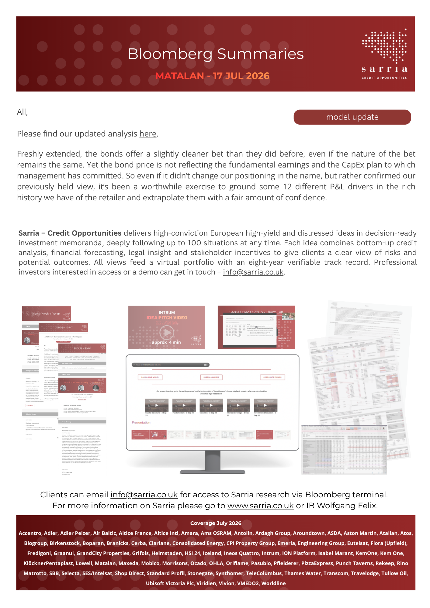 Matalan Credit Research, Analysis, Capital Structure, Legal Analysis