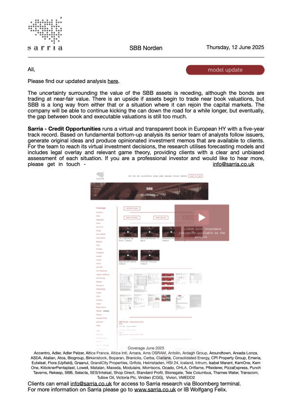 SBB Norden Credit Research, Analysis, Capital Structure
