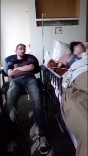 Taken from a video of my fabulous morning snoring…being the support person is tiring work. Just remember that.