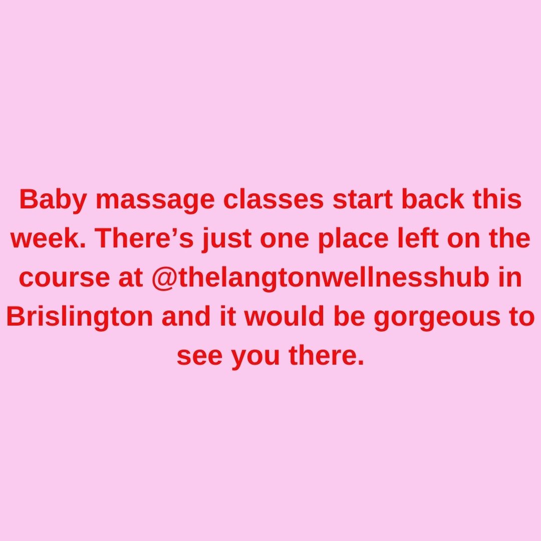 After taking a break over Easter for the small people and to help out my daughter as she gave birth to baby no 3, I'm looking forward to being back this week teaching baby massage.

I'll be at @thecuriousplaycafe on Thursday morning at 9am and then a