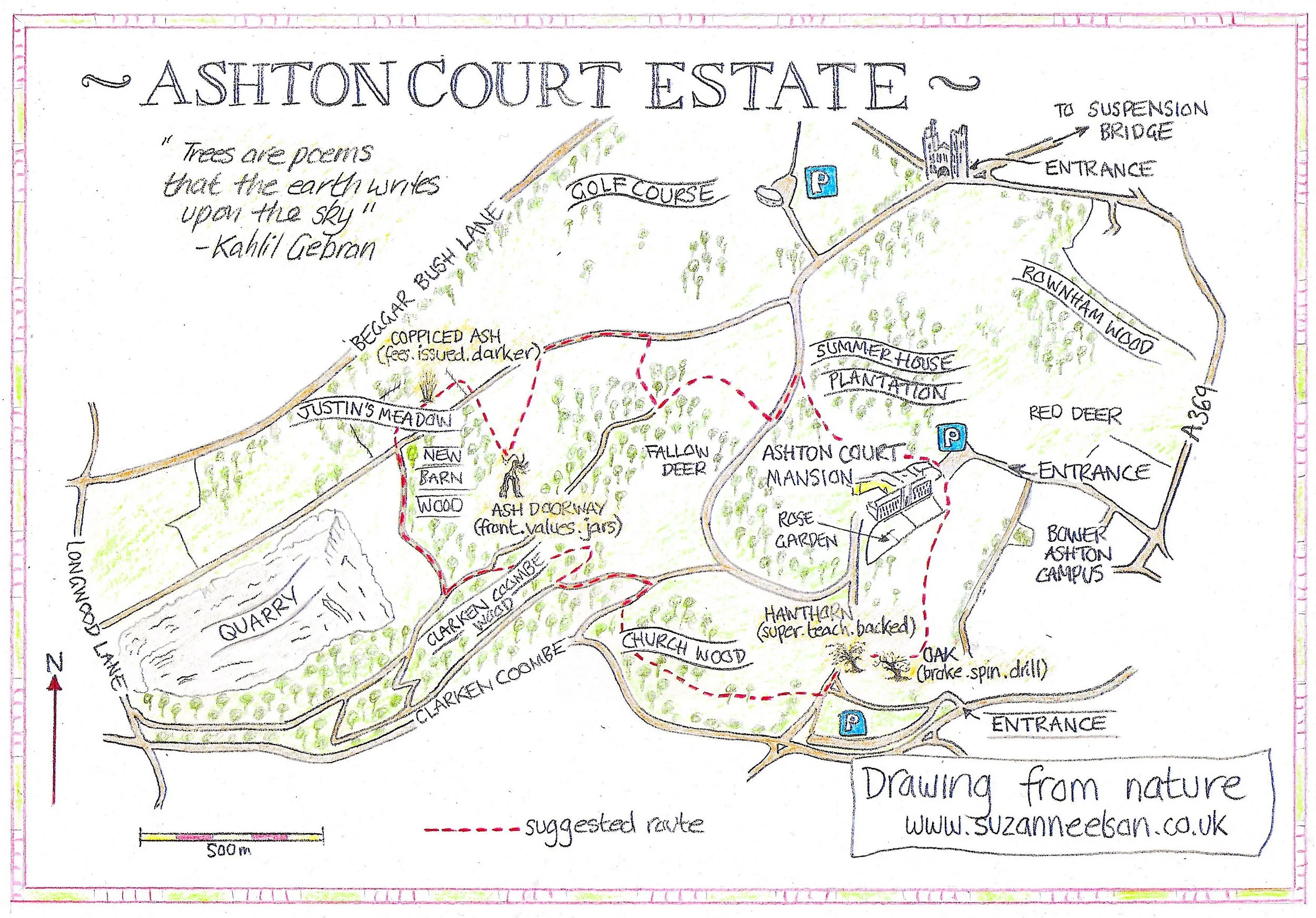 Ashton Court Estate map — Suzanne Elson