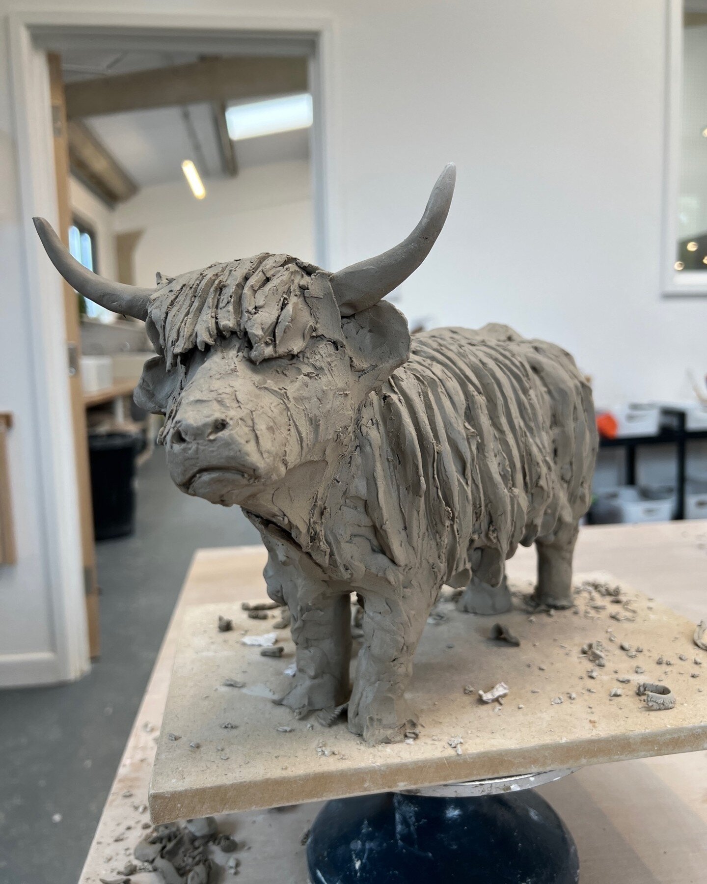 a beautiful selection of photos of the highland cows tutor Liz was demonstrating and working on with her Tuesday sculpture class. These guys really have little personalities of their own - we can&rsquo;t wait to see these finished! 🥰

___________

T