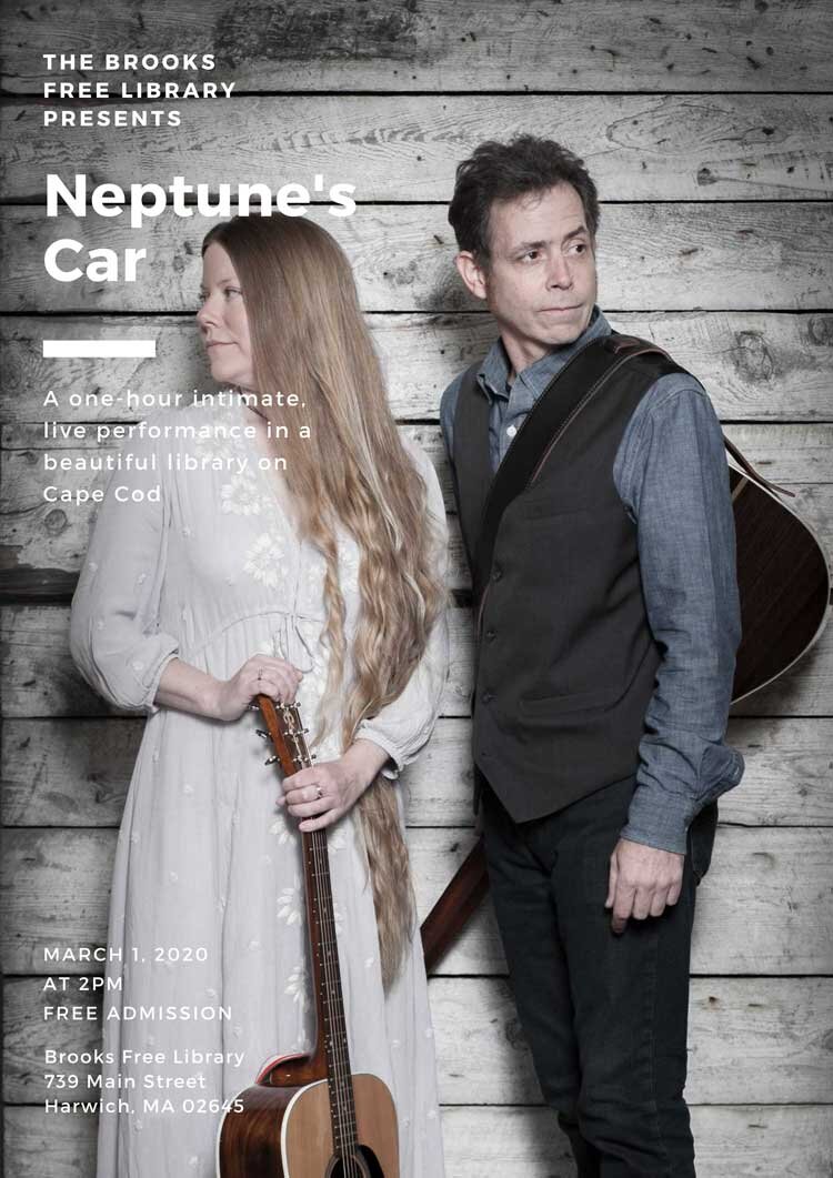 The Brooks Free Library Presents Folk Duo Neptune's Car | March 1, 2020
