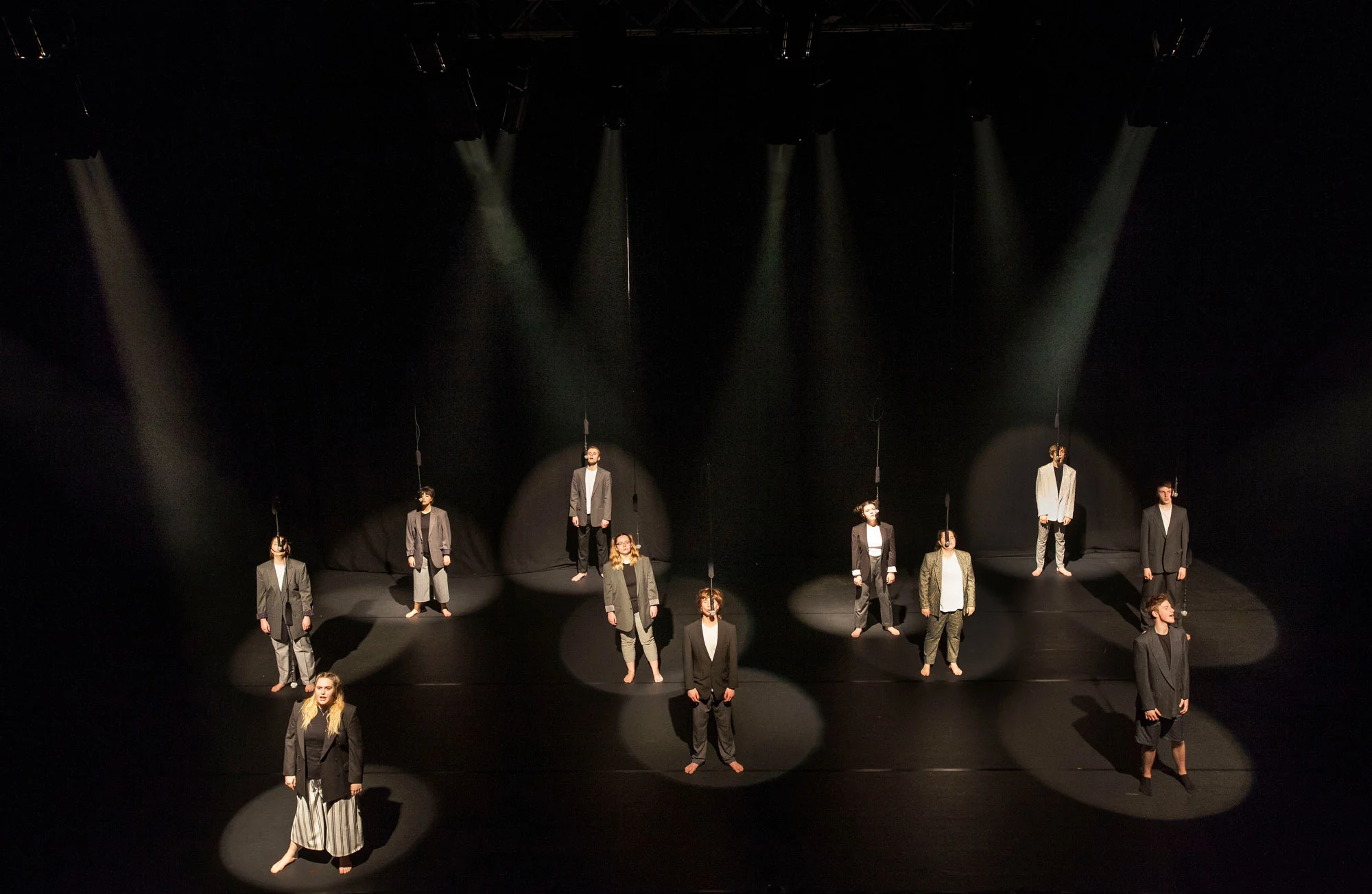 Lighting design for the 2018 performance ‘Lots and Not Lots’ created by Greg Sinclair for the Future Proof series of performances for the National Theatre of Scotland. photo credit © Drew Farrell